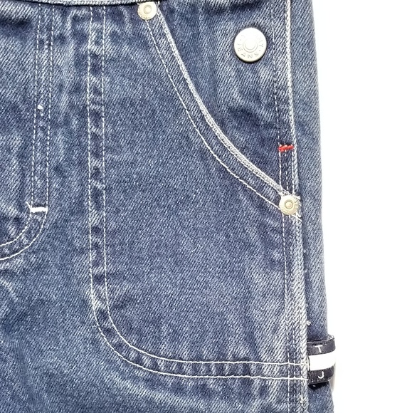 Vtg Tommy Hilfiger Bib Denim Jean Long Overalls - Picture 5 of 8